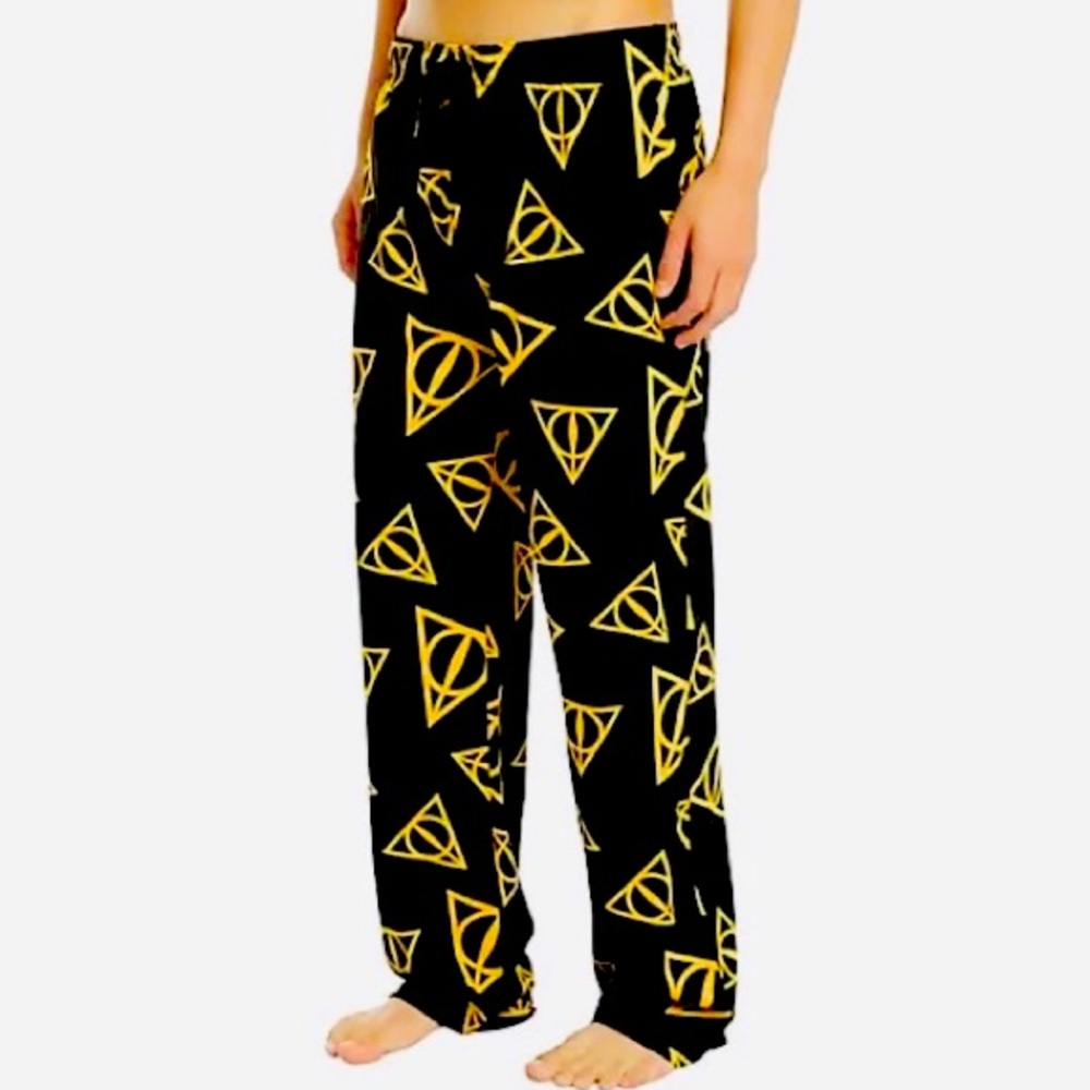 HARRY POTTER Deathly Hollows Lounge Pajama Pants NEW Unisex Medium